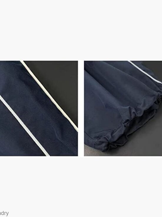 Baggy Y2K Parachute Track Pants with Drawstring Legs, Polyester - Picture 4 of 7